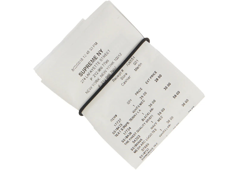 Supreme Mm6 Maison Margiela Receipt Wallet Multicolor