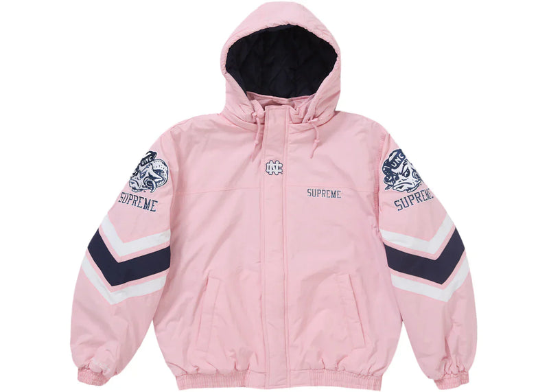 Supreme Mitchell & Ness Ncaa Hooded Stadium Jacket Pink