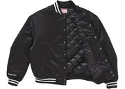 Supreme Mitchell & Ness Satin Varsity Jacket (Fw24) Black