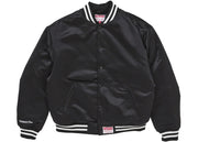 Supreme Mitchell & Ness Satin Varsity Jacket (Fw24) Black