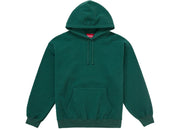 Supreme Satin Applique Hoodie Fw24 Dark Green