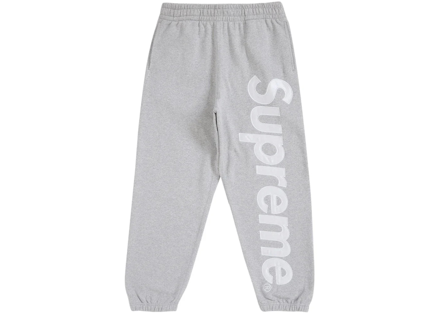 Supreme Satin Applique Sweatpant Fw24 Heather Grey