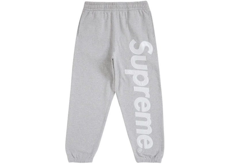 Supreme Satin Applique Sweatpant Fw24 Heather Grey