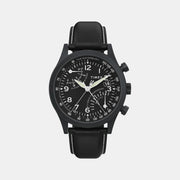 Timex Men Quartz Black Dial Analog Leather Watch Tw2W48000Uj