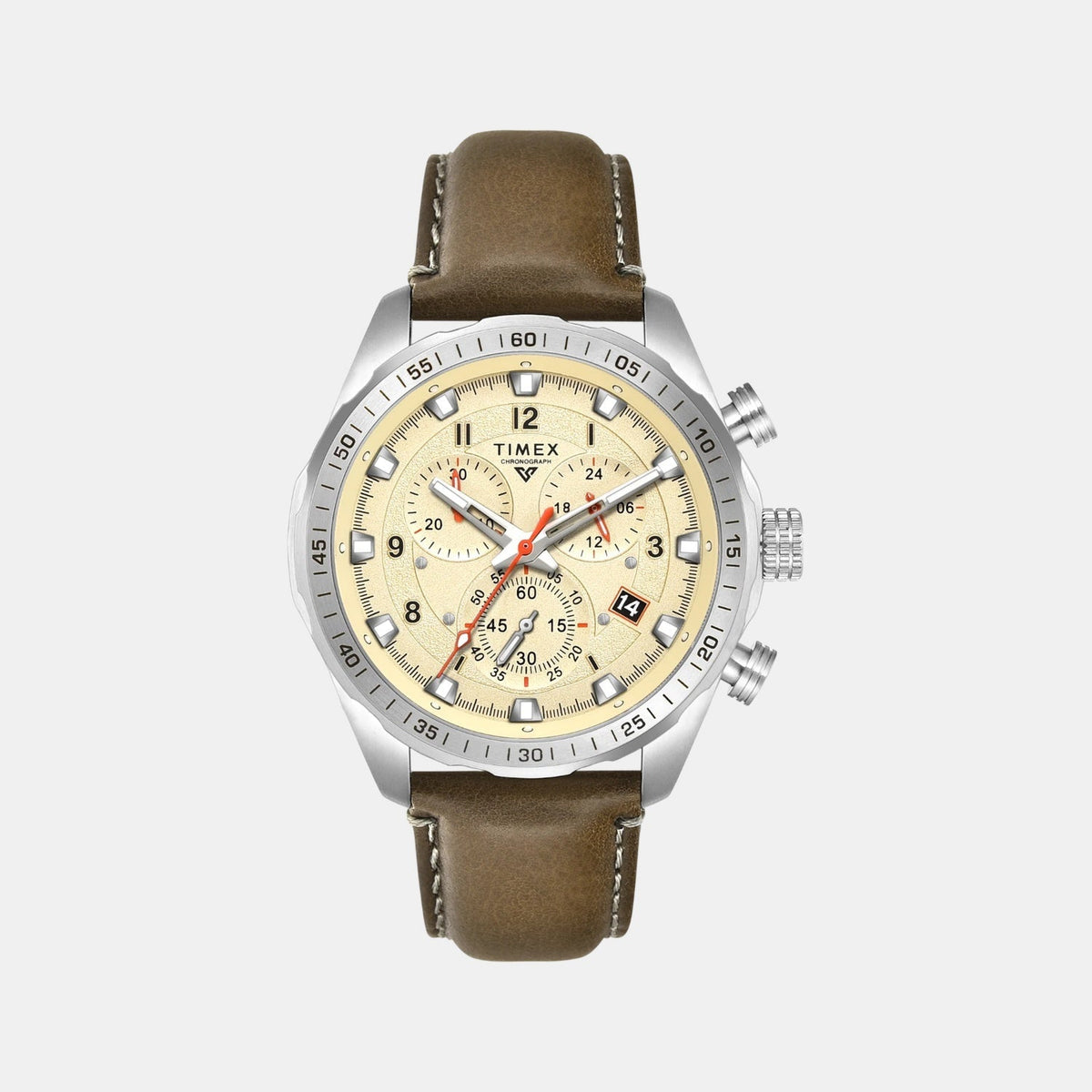 Timex Vector Men Quartz Dial Chronograph Leather Watch Tweg26000