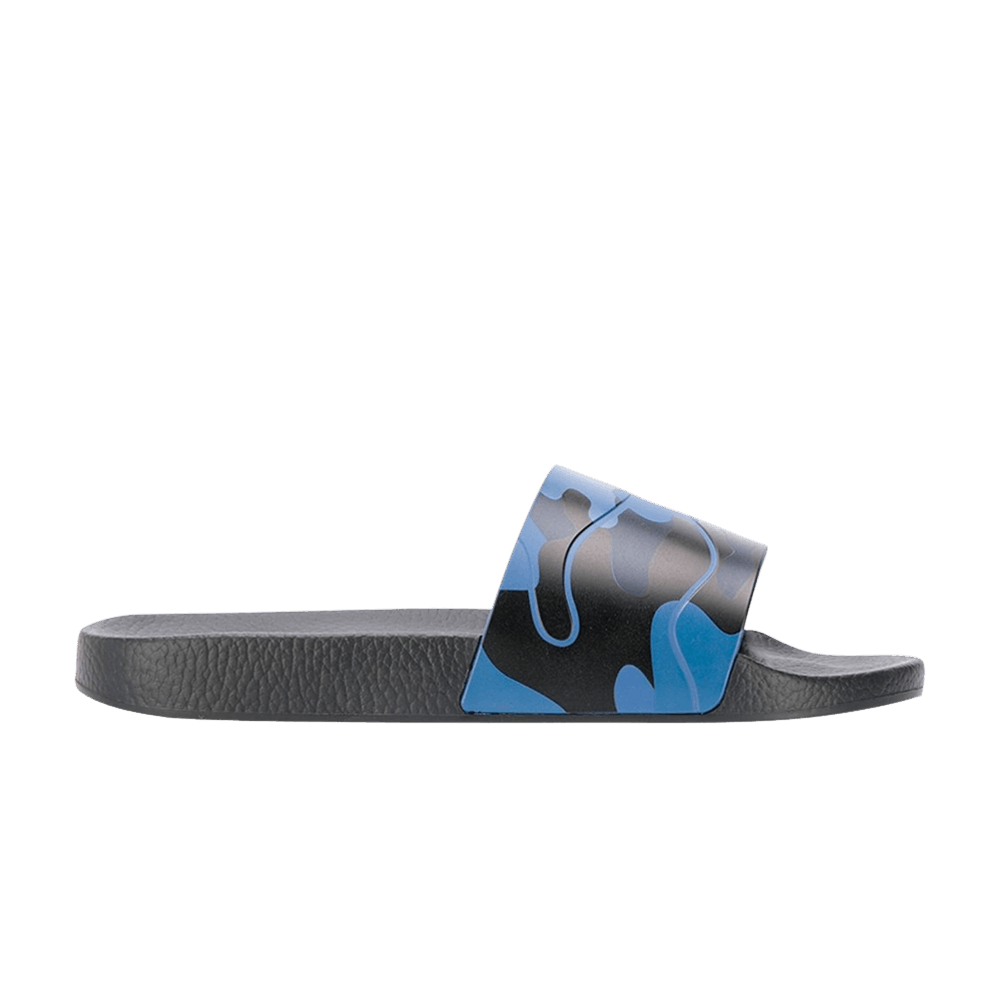 Valentino Rubber Slider Blue Camo