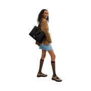 Coach Maggie Tote Bag Pebbled Leather-Gold-Black