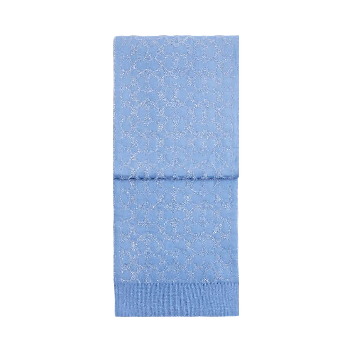 Coach Signature Metallic Muffler Mist Blue