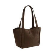 Coach Hadley Turnlock Tote Bag Suede-Qb-Army Green
