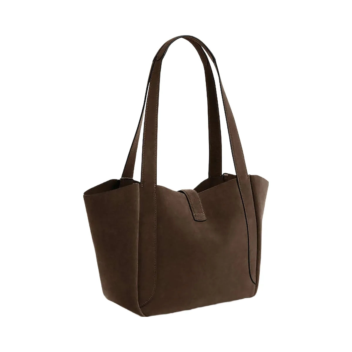Coach Hadley Turnlock Tote Bag Suede-Qb-Army Green