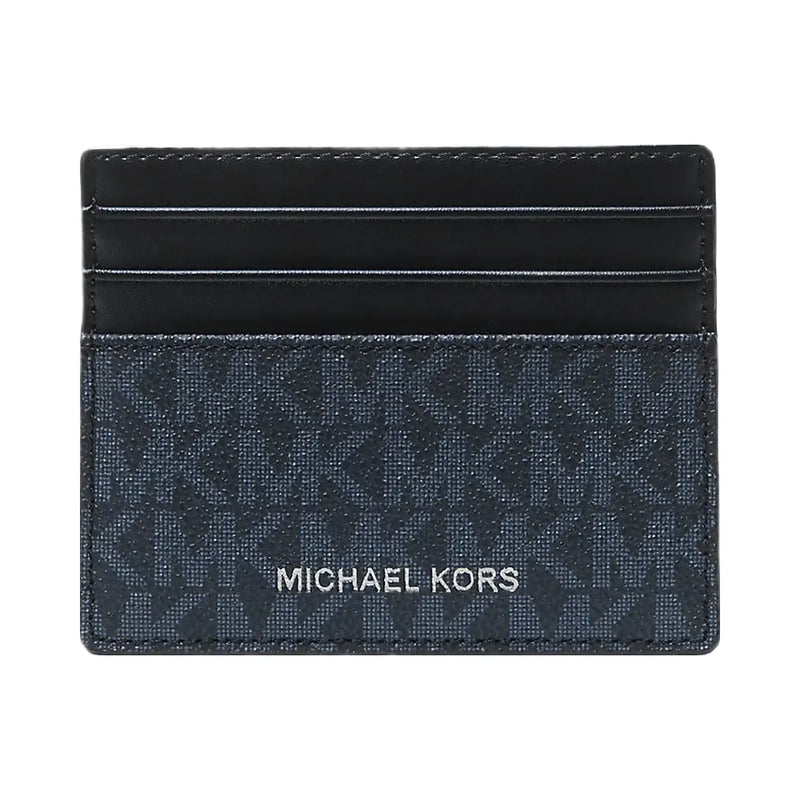 Michael Kors Cooper Signature Logo Card Case Admrl-Plblue