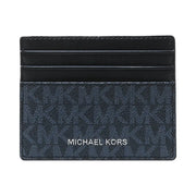 Michael Kors Cooper Signature Logo Card Case Admrl-Plblue