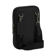 Coach Aden Crossbody Bag Pebbled Leather-Gunmetal-Black