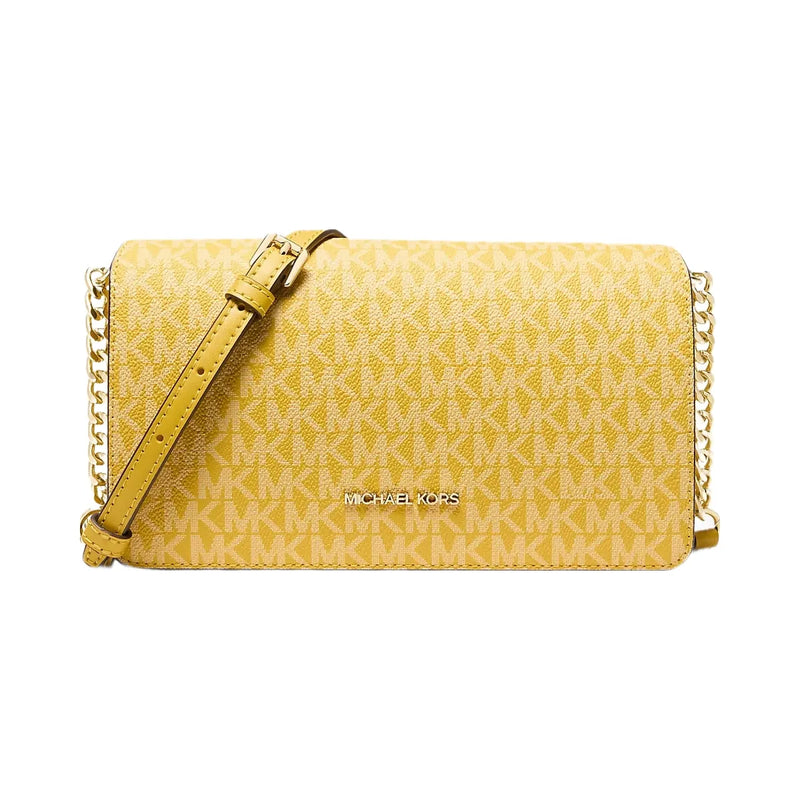 Michael Kors Jet Set Medium Signature Logo Crossbody Bag Honey