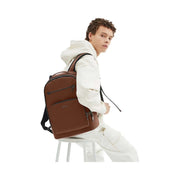 Coach Ethan Backpack Pebbled Leather-Gunmetal-Saddle