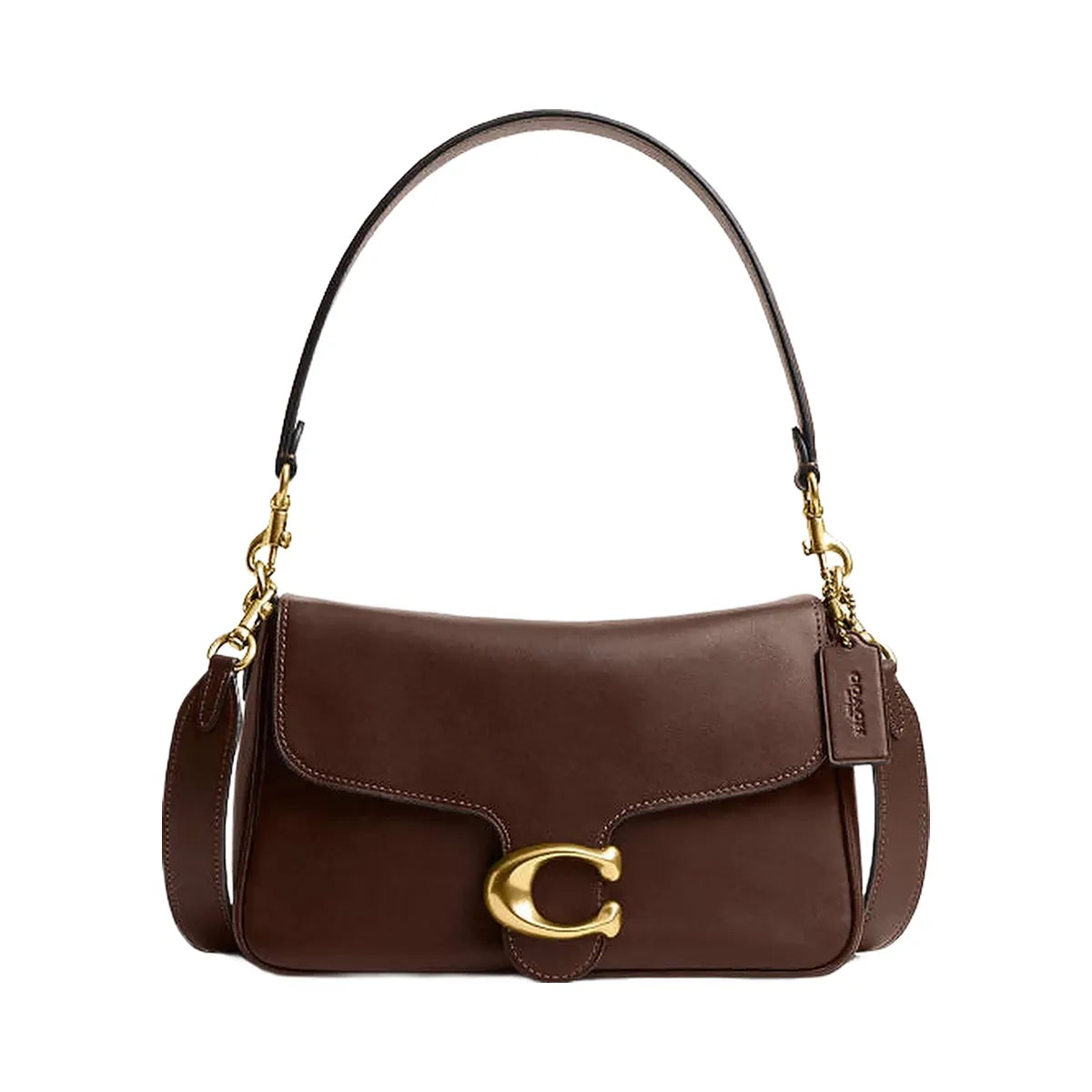 Coach Soft Tabby Shoulder Bag Smooth Leather-Brass-Maple