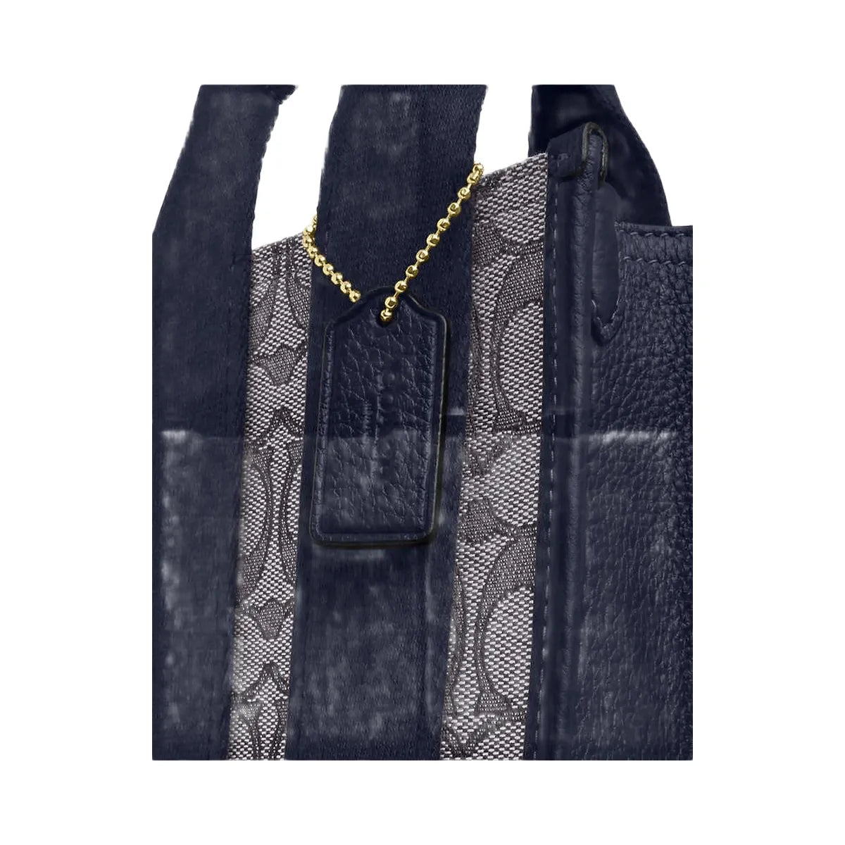 Coach Smith Mini Tote Bag In Signature Jacquard Signature Jacquard-Gold-Navy-Midnight Navy