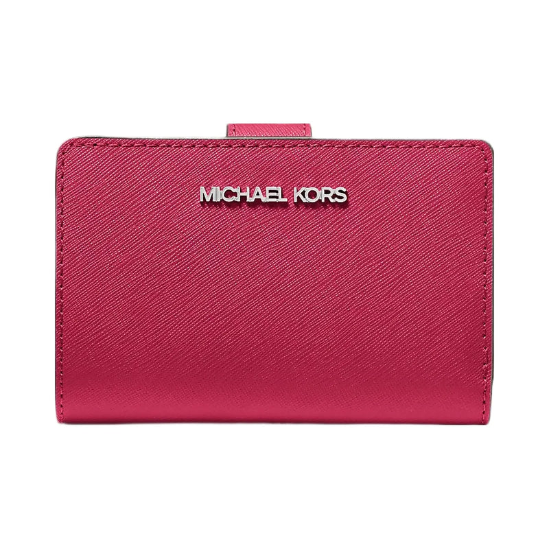 Michael Kors Medium Saffiano Leather Wallet Dk Raspberry