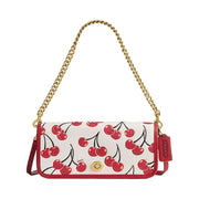 Coach Dinky Bag With Cherry Print Brass-Chalk Multi