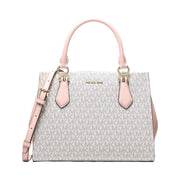 Michael Kors Marilyn Medium Signature Logo Convertible Satchel Pwd Blsh Mlt