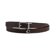 Coach Roller Buckle Cut To Size Reversible Belt With Charm, 18 Mm Calf Leather-Sv-Black Maple