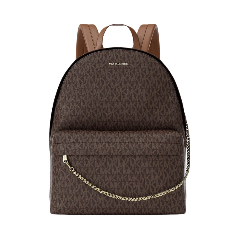 Michael Kors Slater Large Signature Logo Backpack Brown