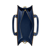 Coach Maggie Small Tote Bag In Signature Canvas Im-Tan-Deep Blue