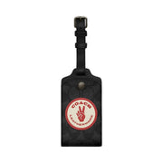 Coach Luggage Tag In Signature Canvas With Patches Signature Canvas-Gunmetal-Charcoal Multi