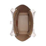 Coach Hadley Turnlock Tote Bag Pebbled Leather-Gold-Chalk
