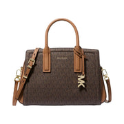 Michael Kors Laila Small Signature Logo Satchel Brn-Acorn