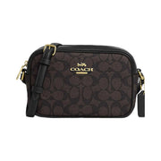 Coach Mini Jamie Camera Bag In Signature Canvas Signature Canvas-Gold-Walnut-Black