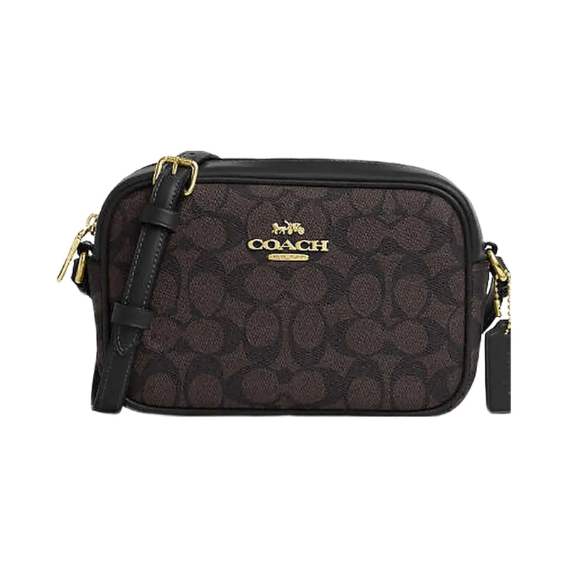 Coach Mini Jamie Camera Bag In Signature Canvas Signature Canvas-Gold-Walnut-Black