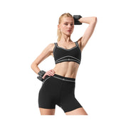 Alo Women's 4” Airbrush High-Waist Heart Throb Shorts - Black/White