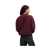 Coach Sporty Signature Boyfriend Crewneck Sweatshirt Burgundy
