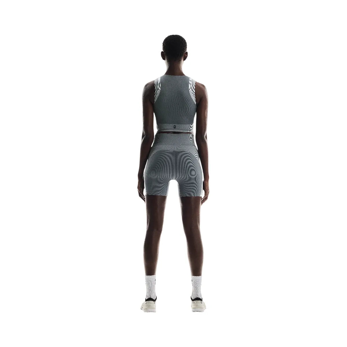 On Studio Knit Shorts Rock Glacier