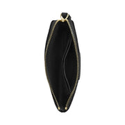 Coach Corner Zip Wristlet In Signature Canvas With Stripe Signature Canvas-Gold-Tan-Black