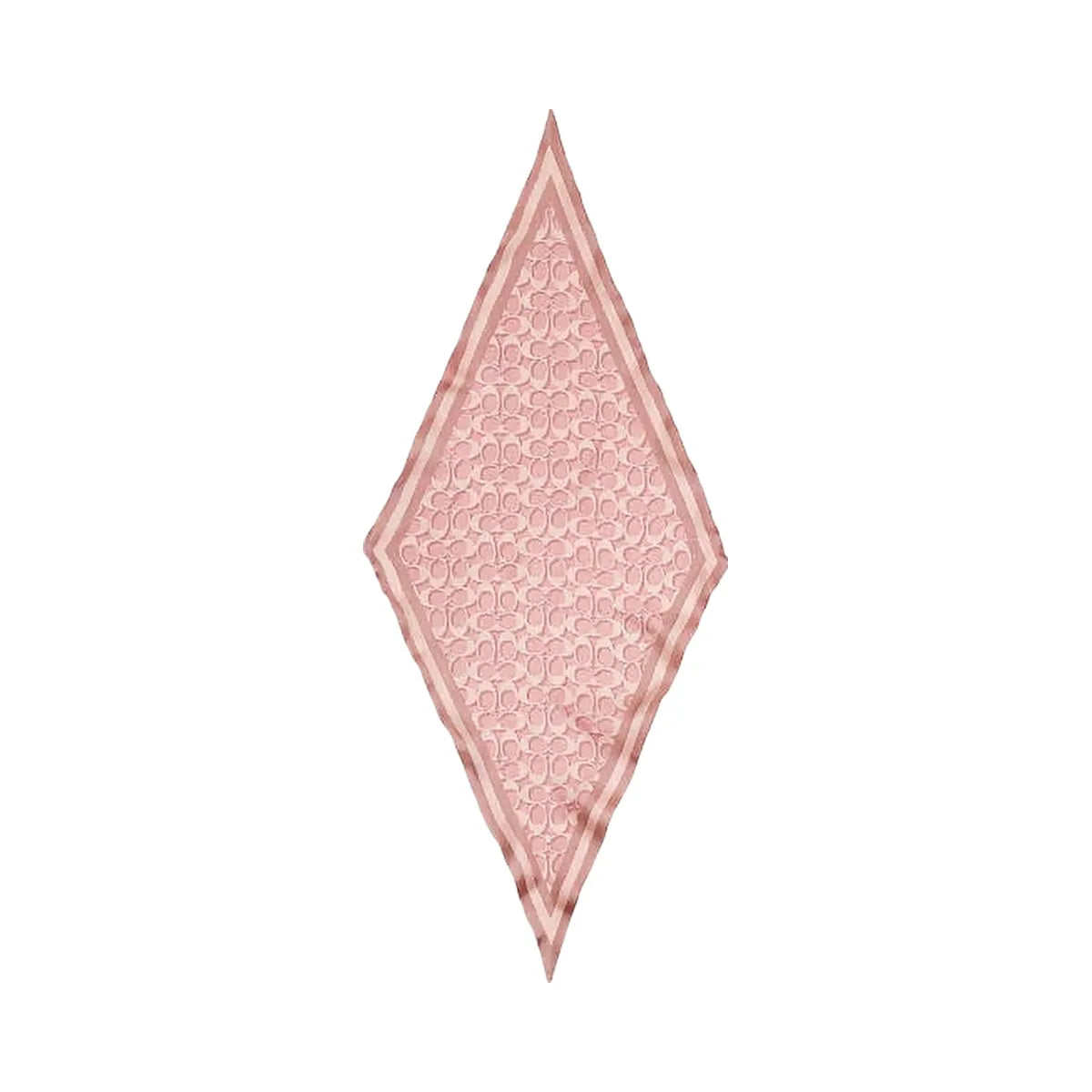 Coach Signature Silk Diamond Scarf Silk-Dusty Pink