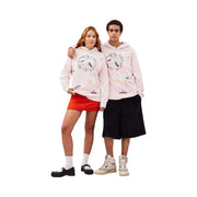 Coach Hoodie With Floated Here To See You Print Light Pink Multi