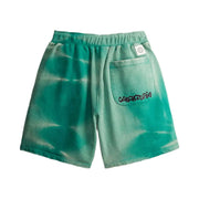 Coach Sweat Shorts With Floating Butterfly Print Green-Light Pink Multi