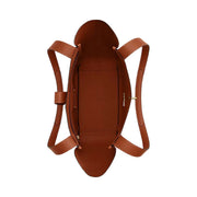 Coach Hadley Turnlock Tote Smooth Leather-Gold-Tan