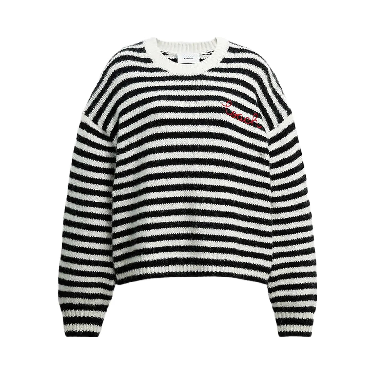 Coach Coach Striped Sweater Black-Cream