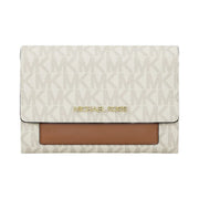 Michael Kors Jet Set Medium Signature Logo 2-in-1 Wallet Vanilla