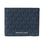 Michael Kors Cooper Logo Billfold Wallet With Passcase Admrl-Plblue