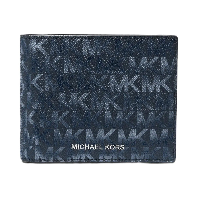 Michael Kors Cooper Logo Billfold Wallet With Passcase Admrl-Plblue