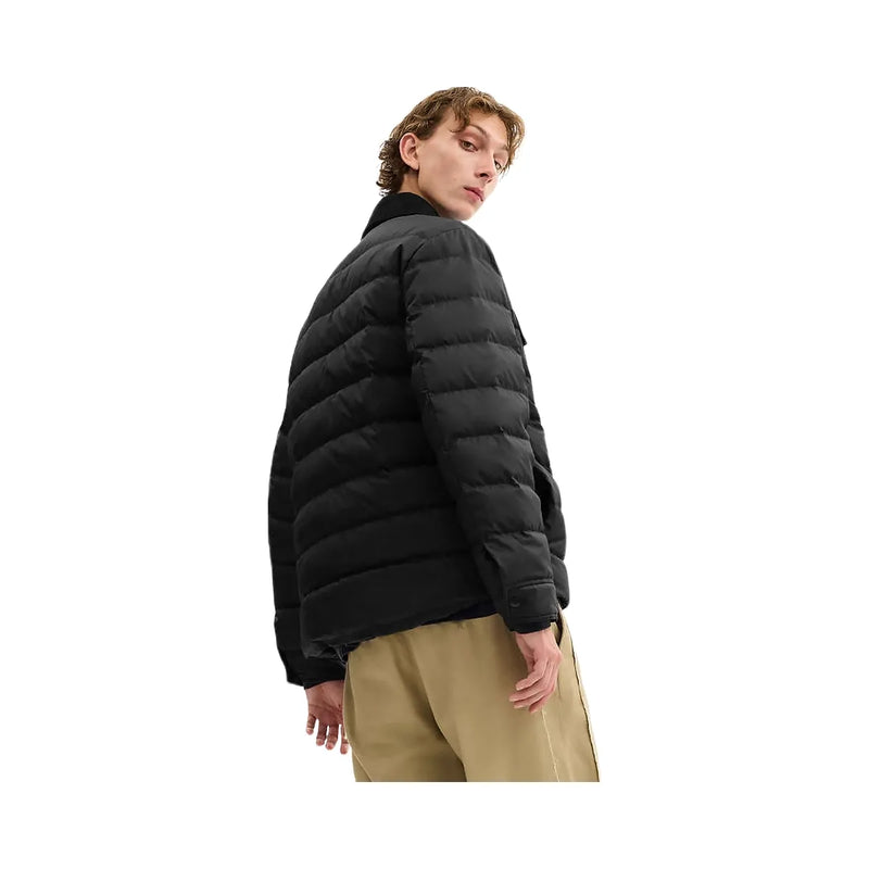 Coach Lightweight Shirt Down Jacket In Recycled Polyester Black