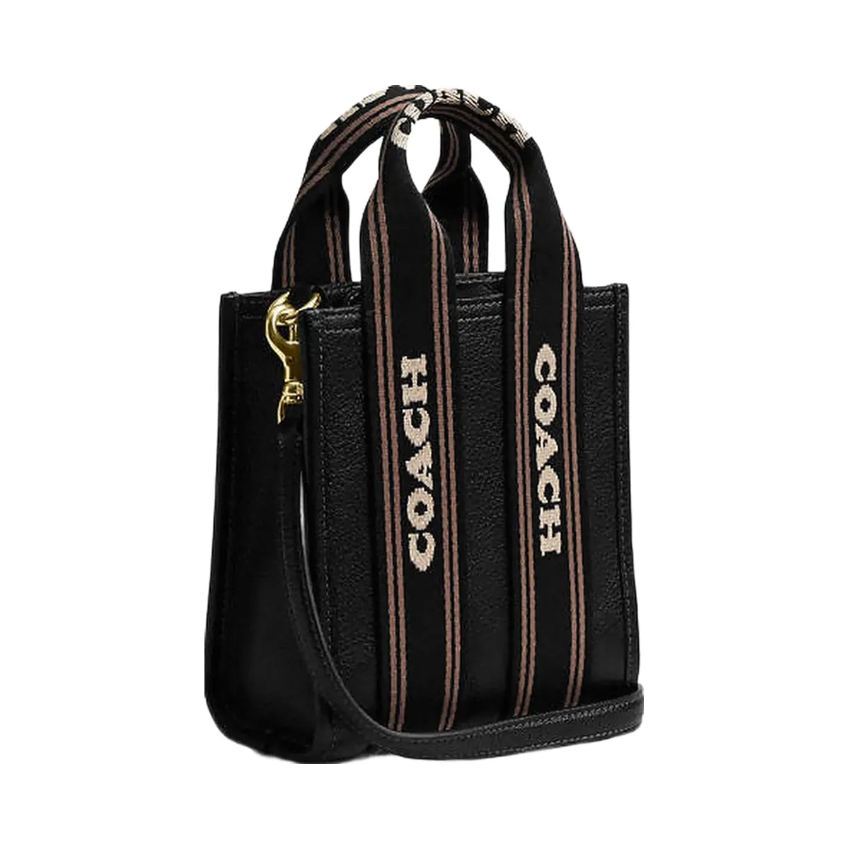 Coach Smith Mini Tote Bag Pebbled Leather-Gold-Black Multi