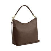 Coach Laurel Large Shoulder Bag Pebbled Leather-Gold-Dark Stone
