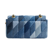 Coach Tabby Shoulder Bag 26 With Patchwork Quilting Denim-Brass-Denim