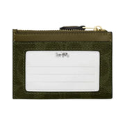 Coach Mini Skinny Id Case In Signature Canvas Signature Canvas-Gold-Olive