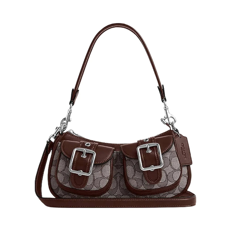Coach Ashton Bag In Signature Jacquard Signature Jacquard-Silver-Oak-Maple